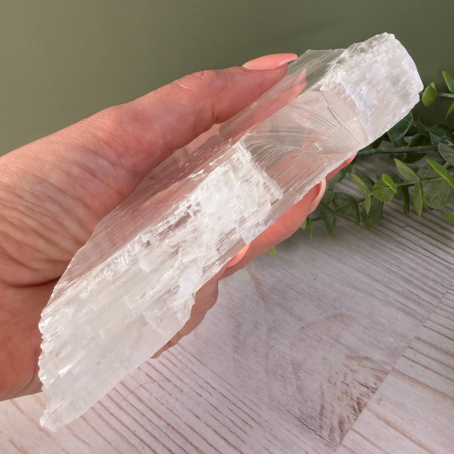 Stunning Crystal Clear Selenite Slab from Morocco