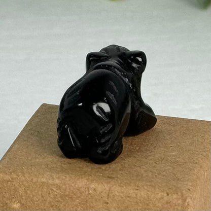 One (1) Mini Obsidian Bear Carving