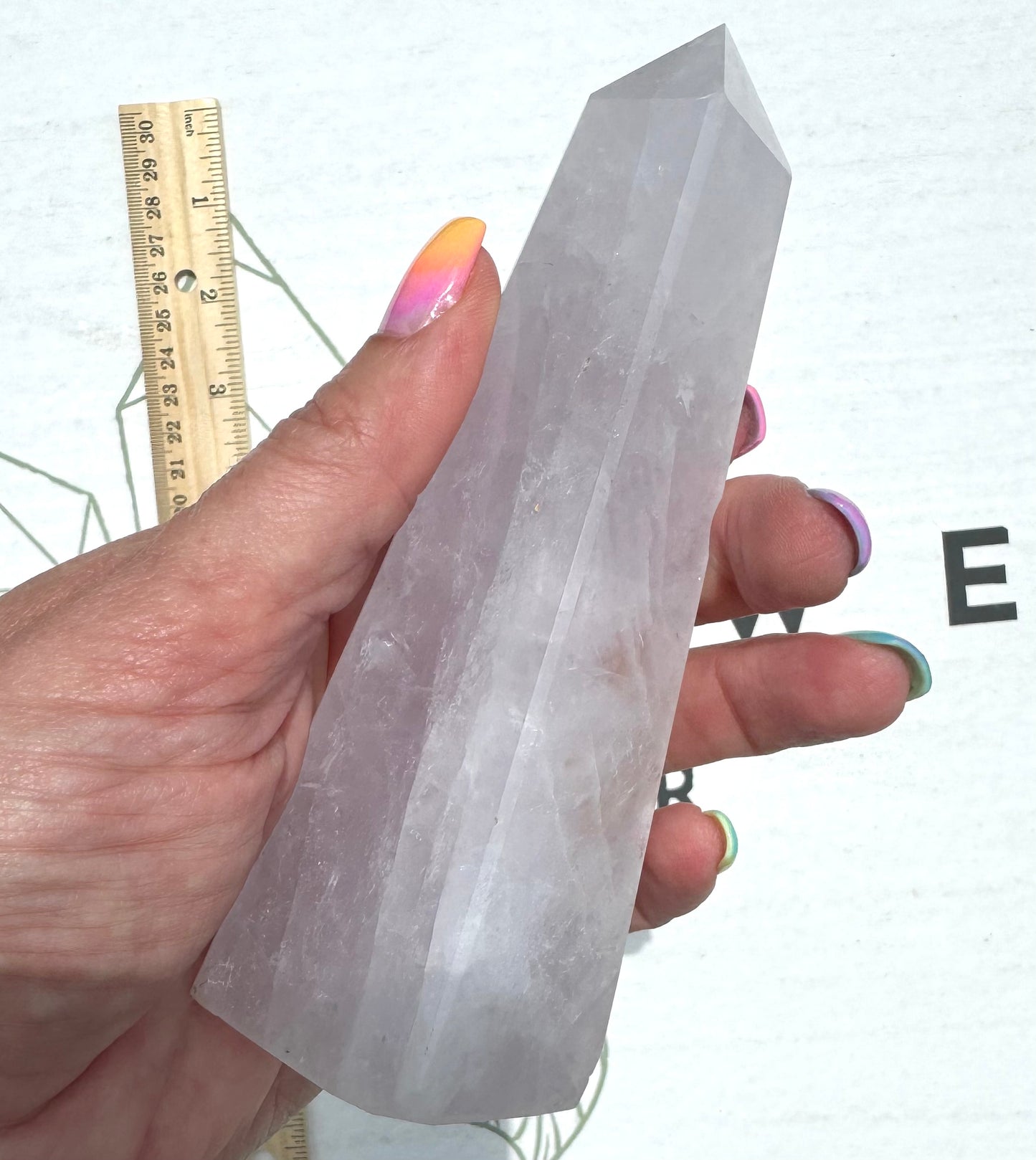 Lavender Moon Quartz Obelisk from Brazil