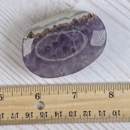 Crazy Lace Amethyst Palm Stone from Mexico | Option E