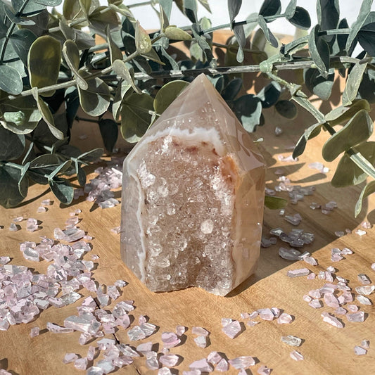 druzy agate tower