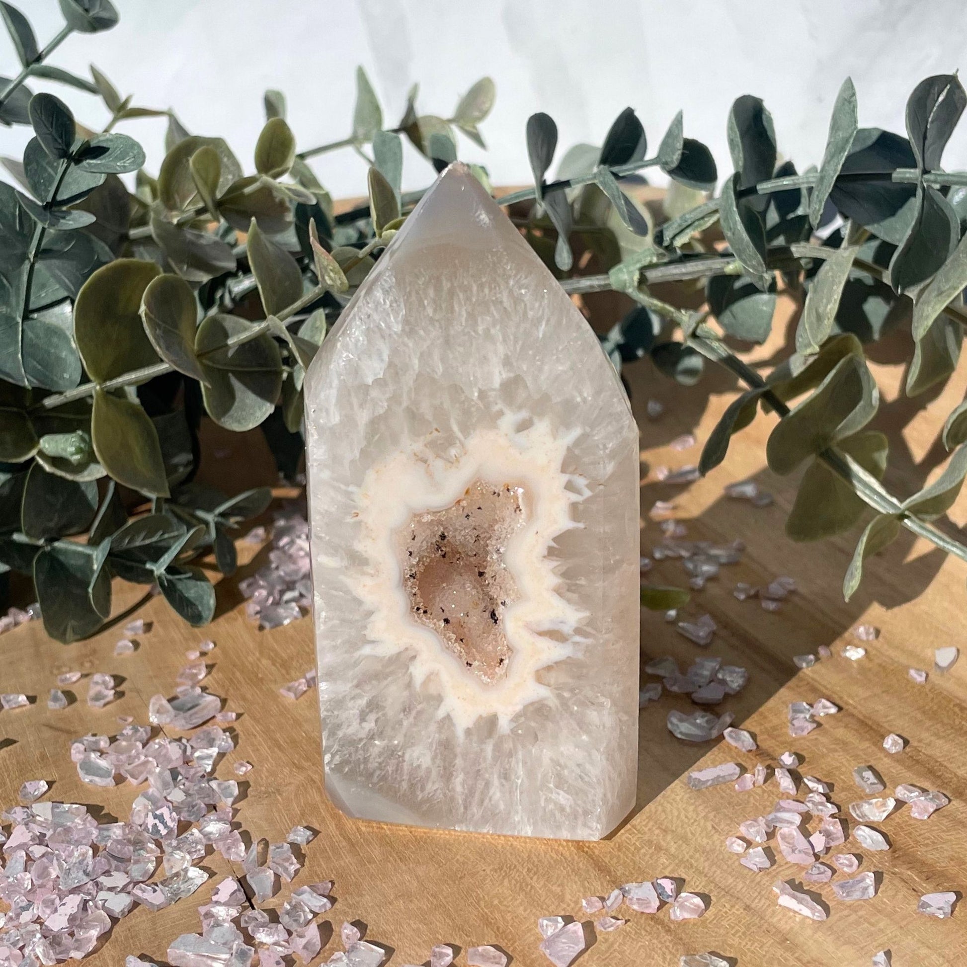 druzy agate tower