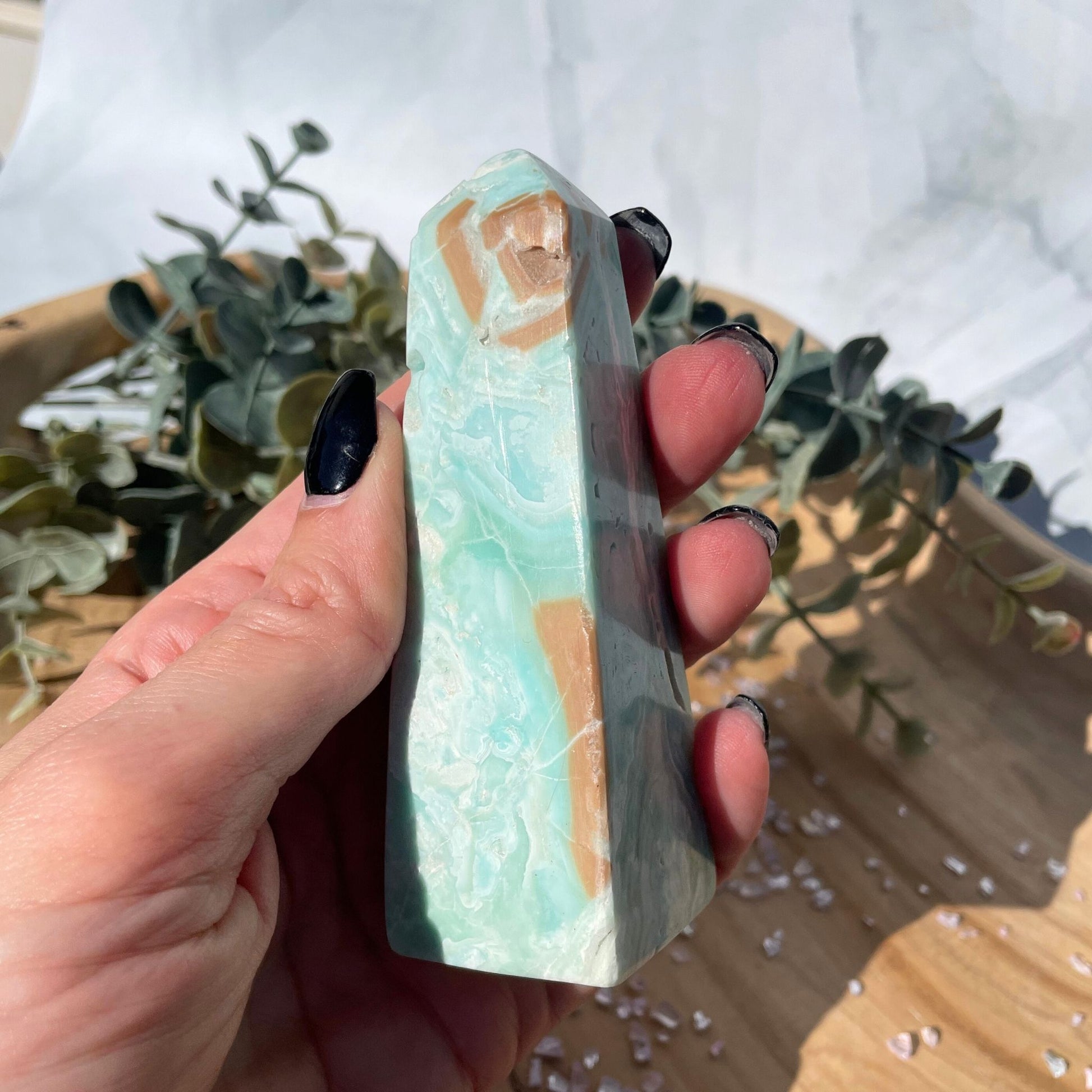 caribbean calcite obelisk