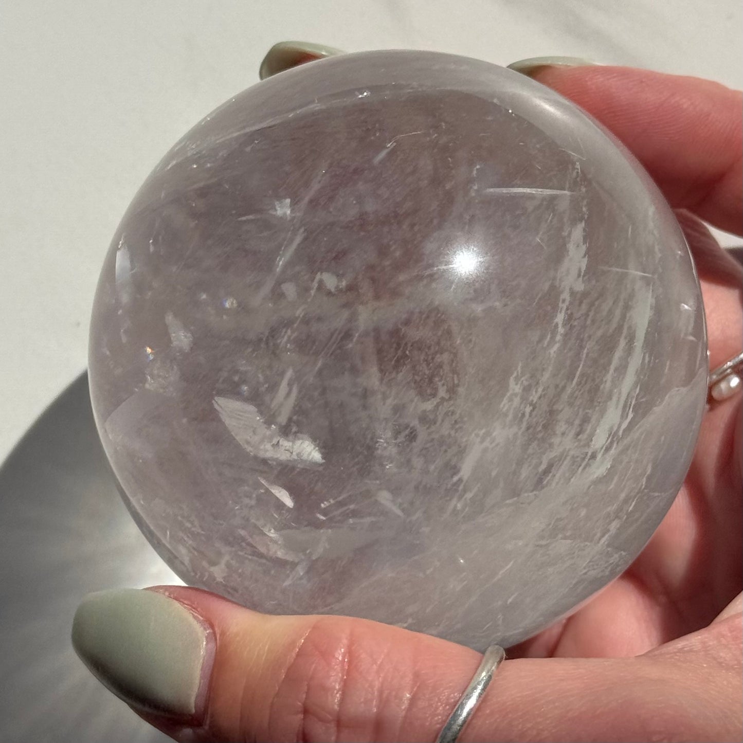 Gorgeous High Quality Optical Calcite "Iceland Spar" Sphere