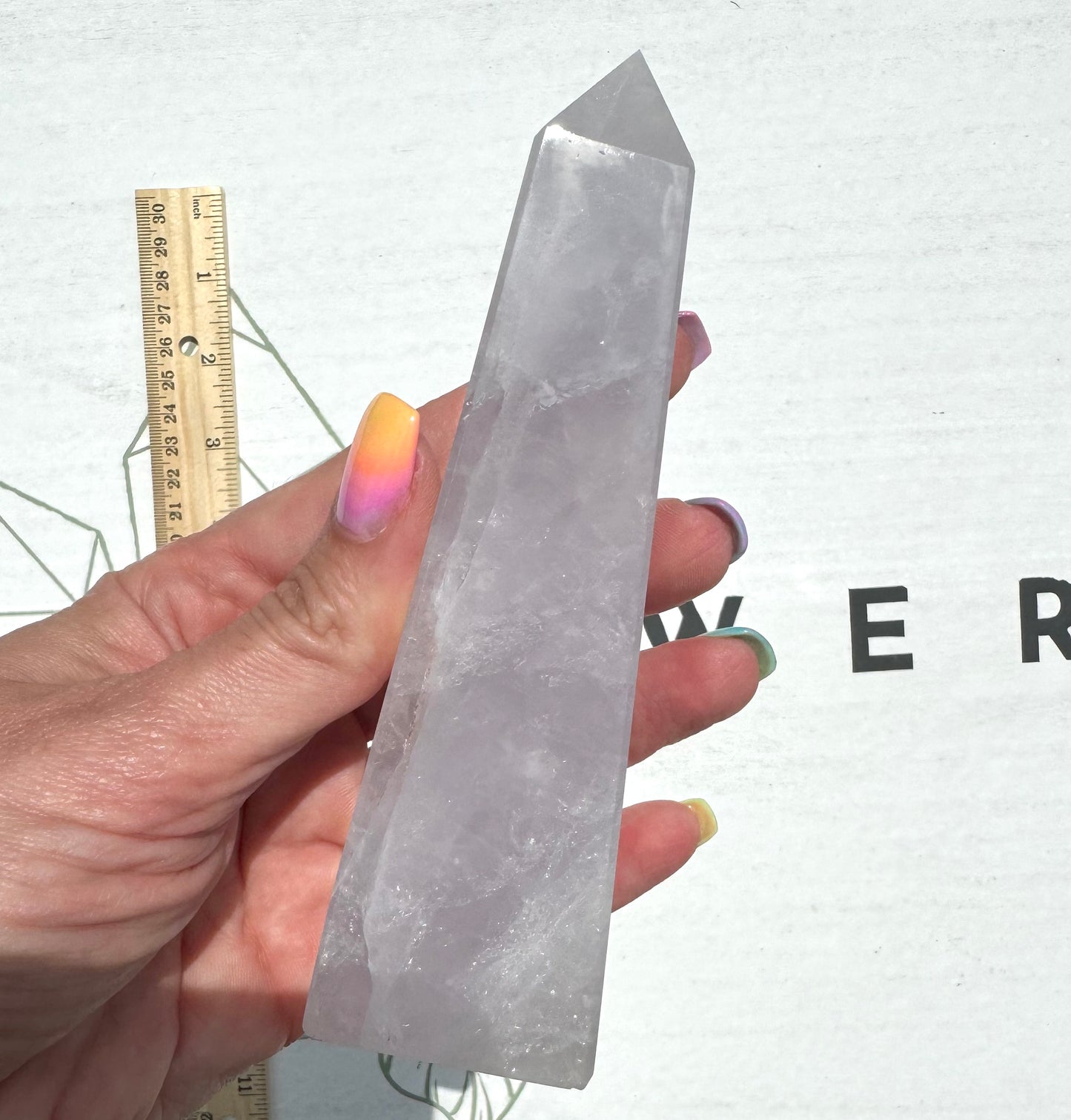 Lavender Moon Quartz Obelisk from Brazil