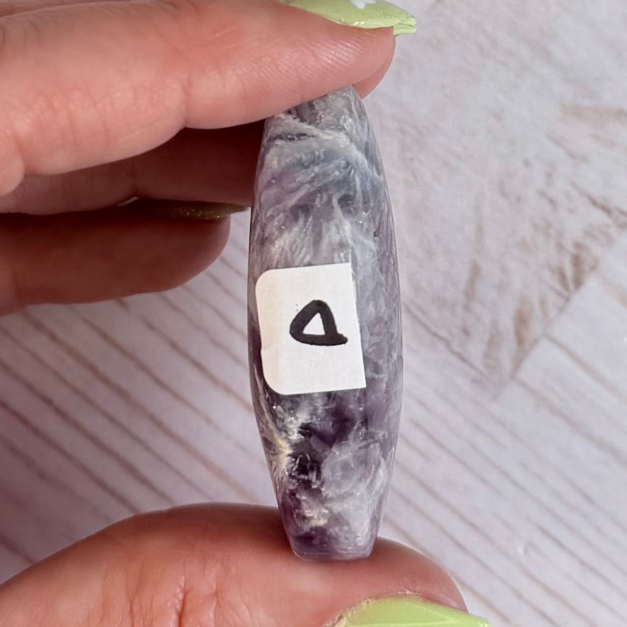Snowflake Fluorite Palm Stone | Option D