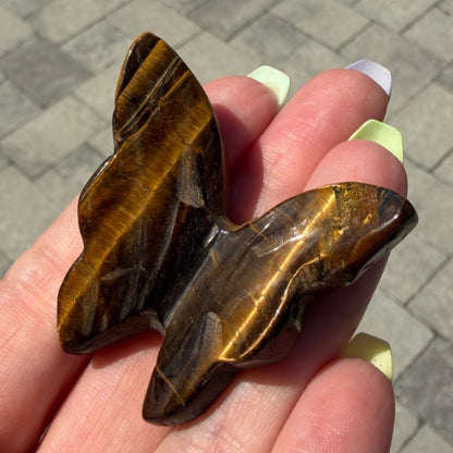 Golden Tiger’s Eye Butterfly Carving