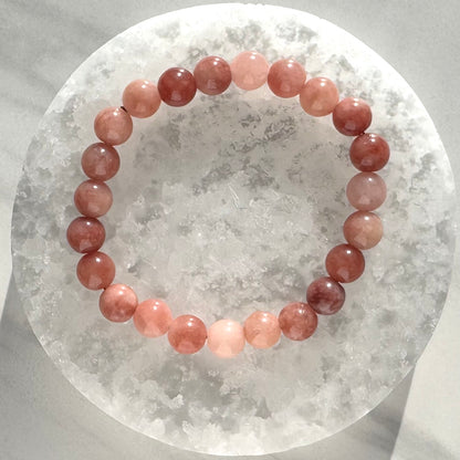 One (1) Pink Aventurine Bracelet from Brazil (8mm)