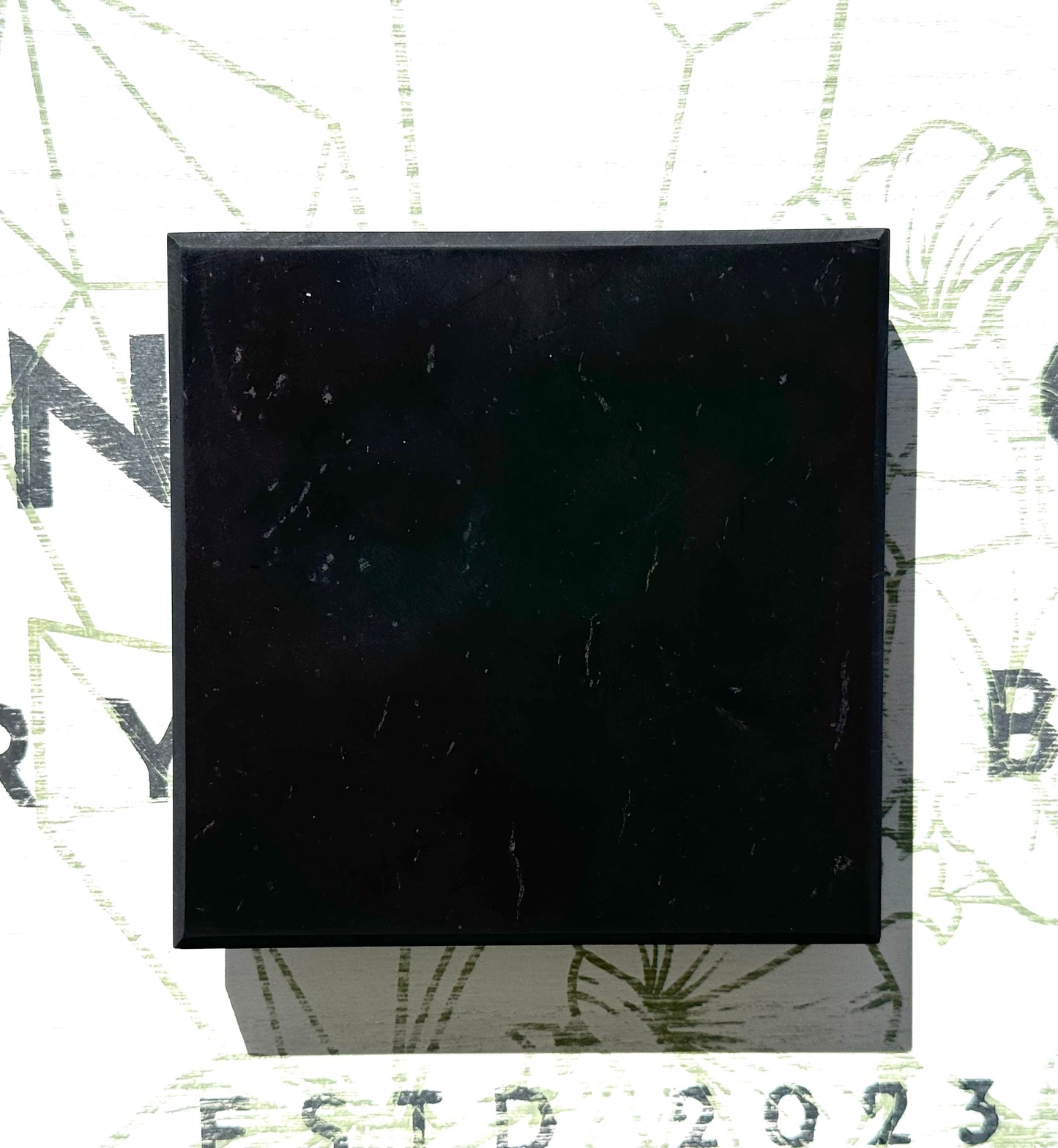 Polished Shungite Tile from Russia (10cm Square)
