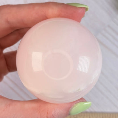 UV Reactive Mangano Calcite Sphere | Option A