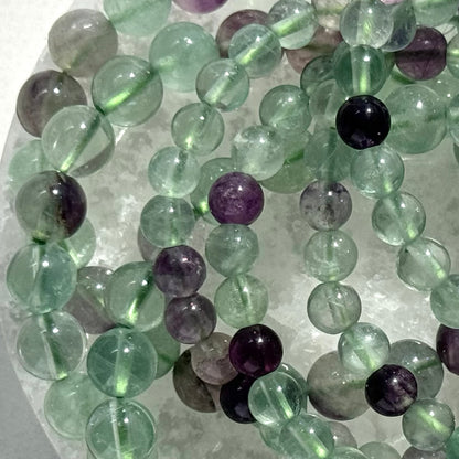 One (1) Fluorite Bracelet (8mm Bead)