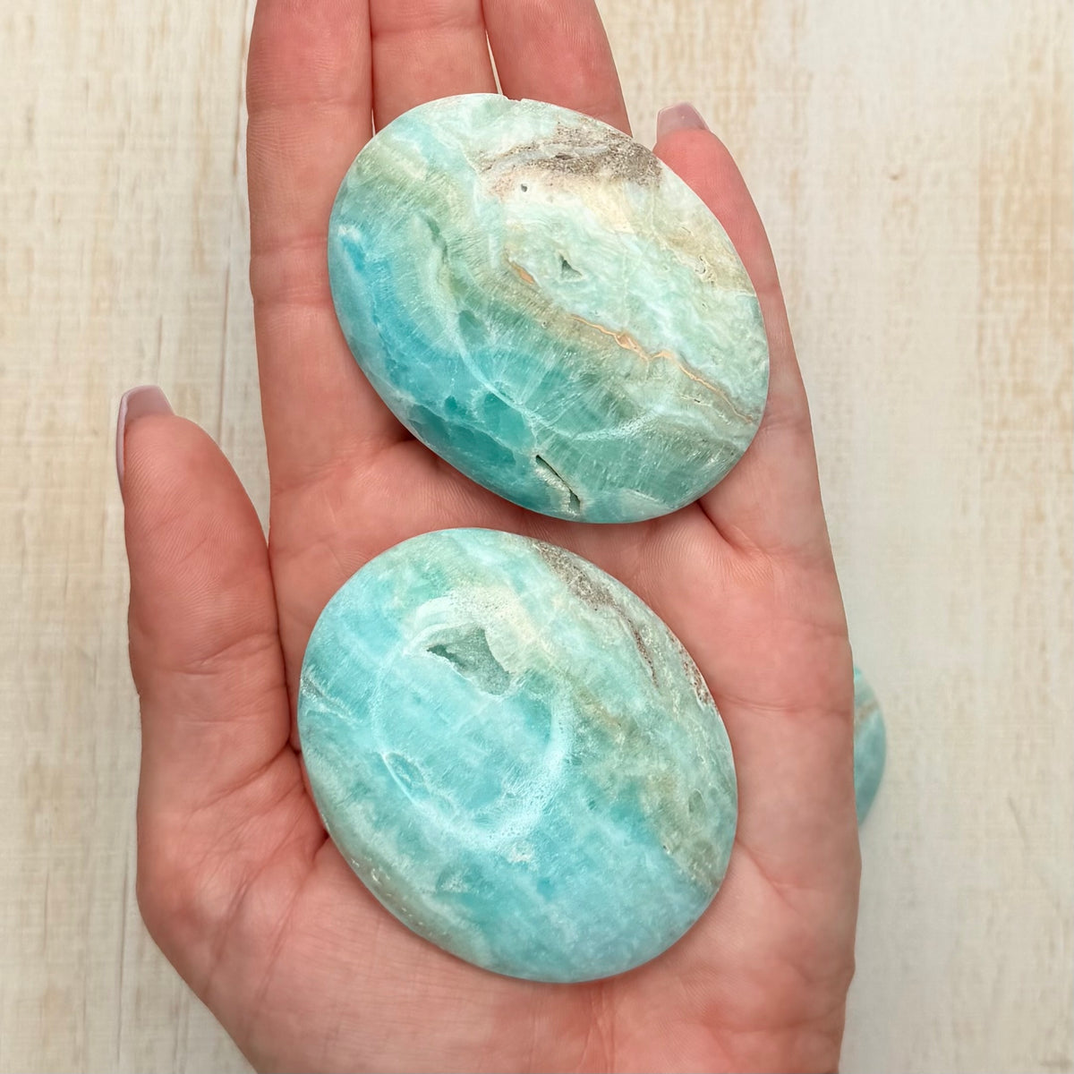 Caribbean Calcite Palm Stone | Caribbean Blue Calcite | Calcite Crystal