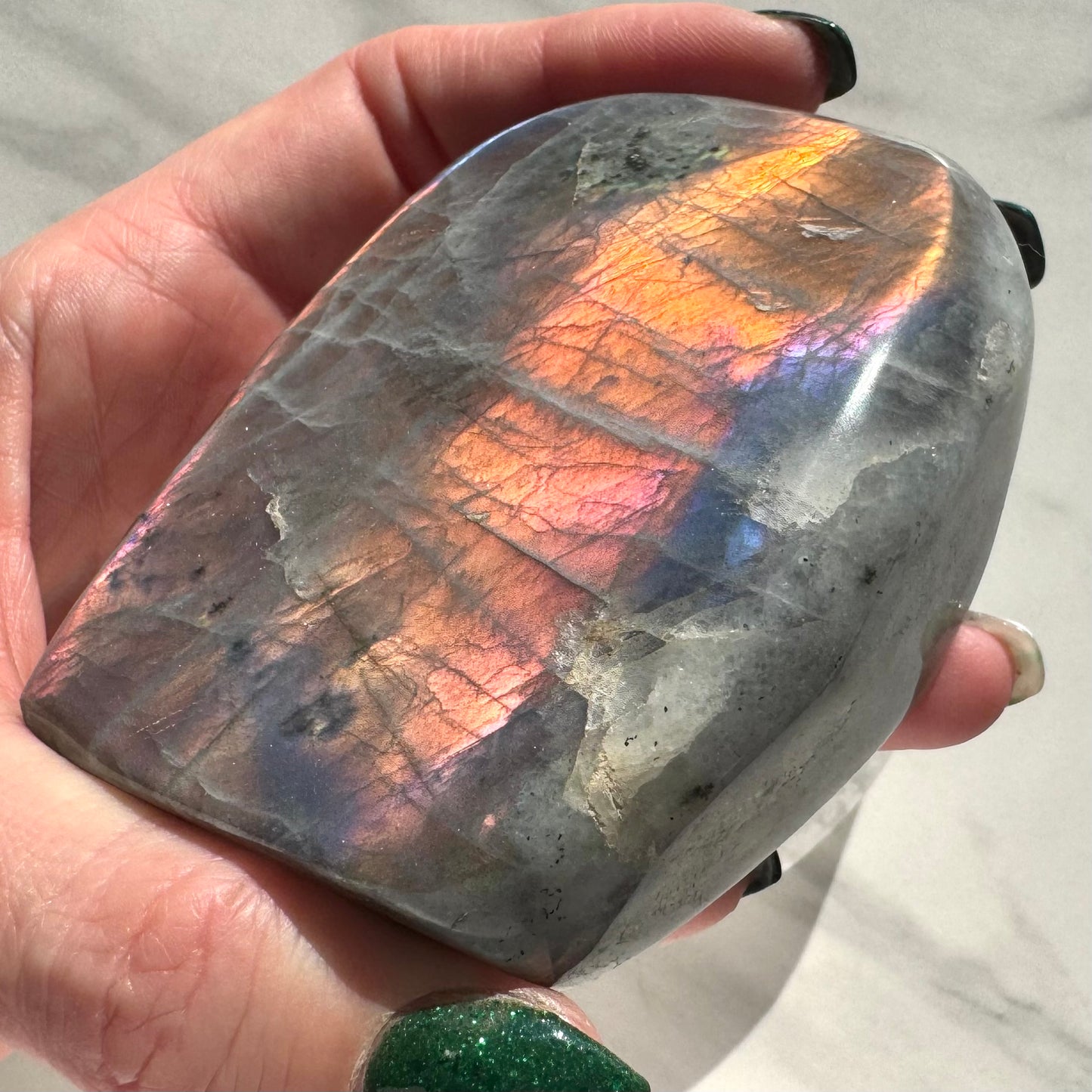 Gorgeous Sunset Flash Labradorite Freeform