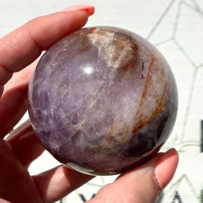 Amethyst with Crazy Lace Agate Sphere from Mexico