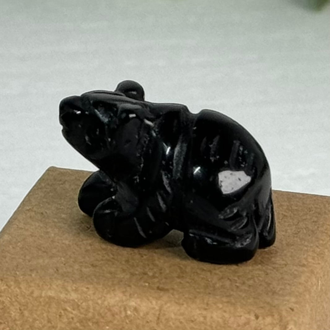 ONE Mini Obsidian Bear Carving