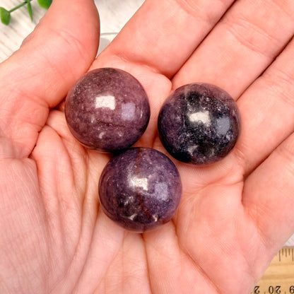 One (1) Lepidolite Mini Sphere
