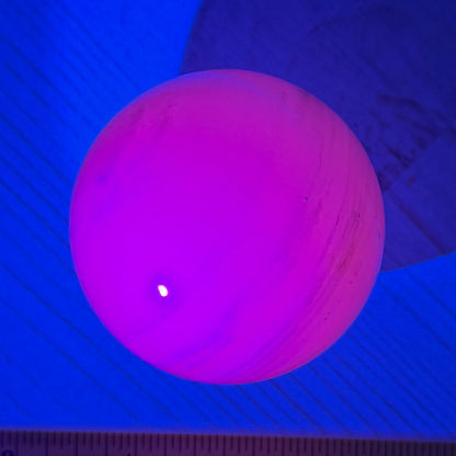 UV Reactive Mangano Calcite Sphere | Option A