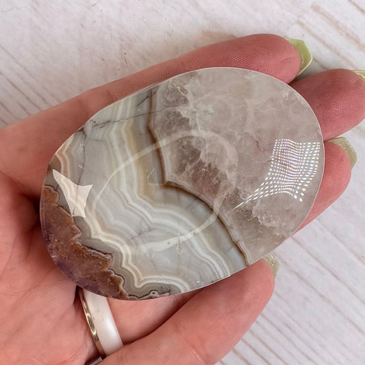 Crazy Lace Amethyst Palm Stone from Mexico | Option B