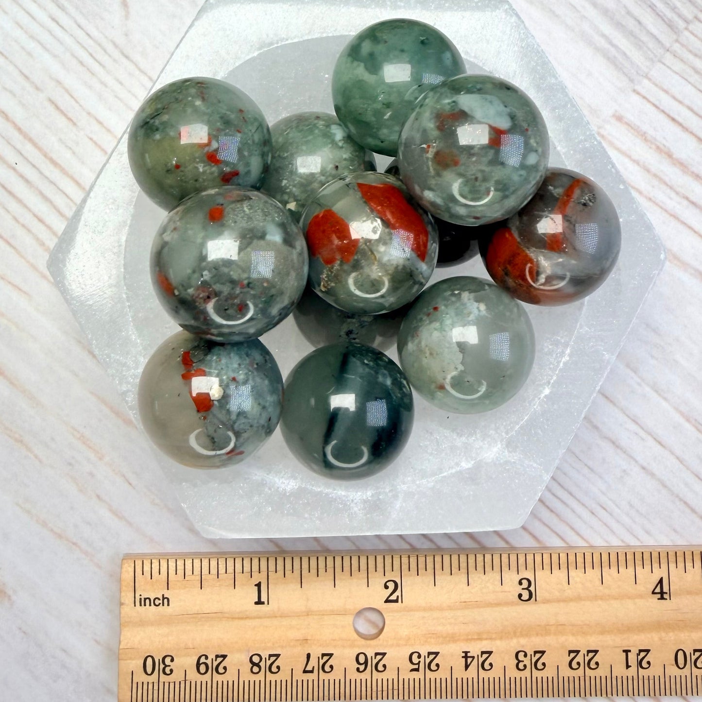 One (1) African Bloodstone Mini Sphere
