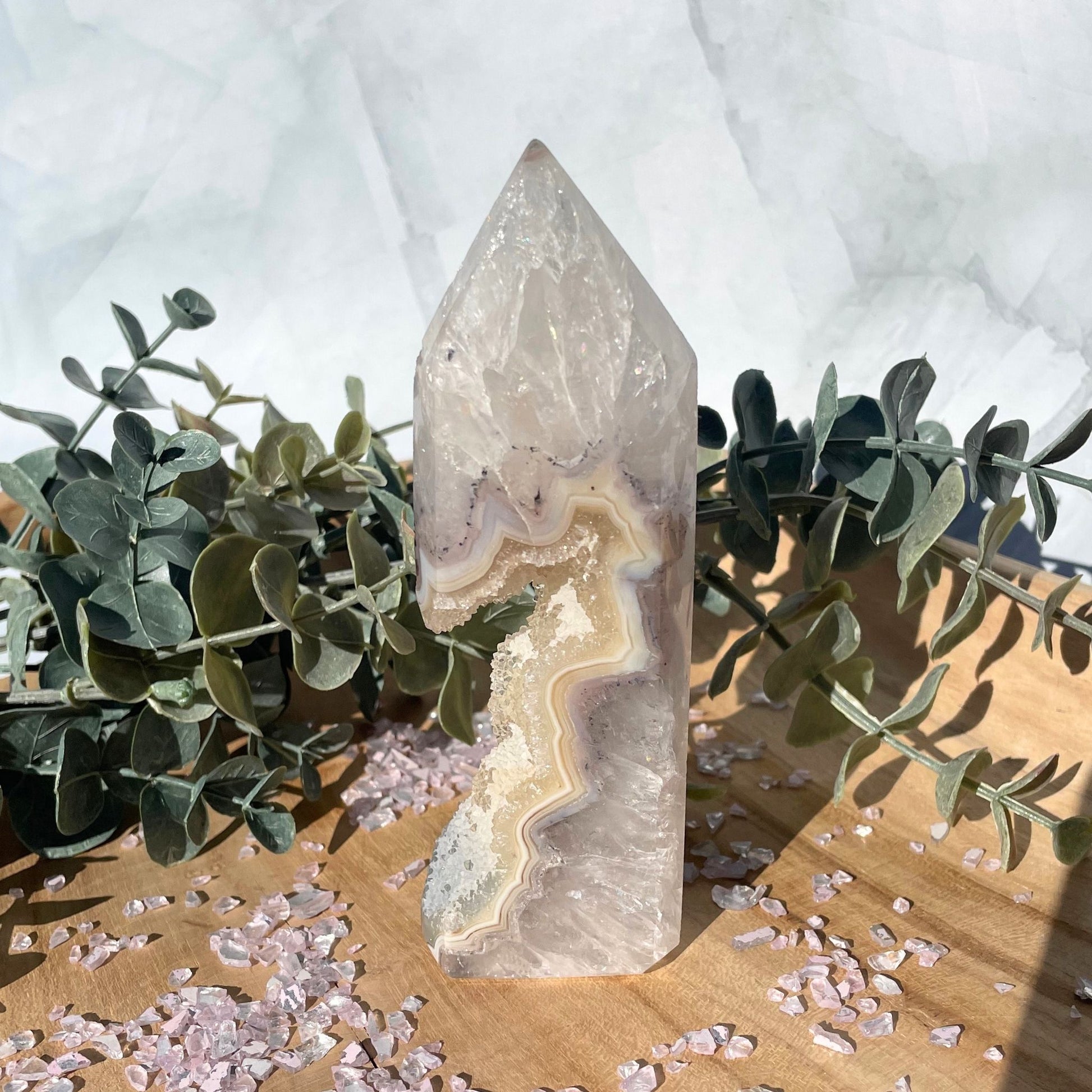 druzy agate tower