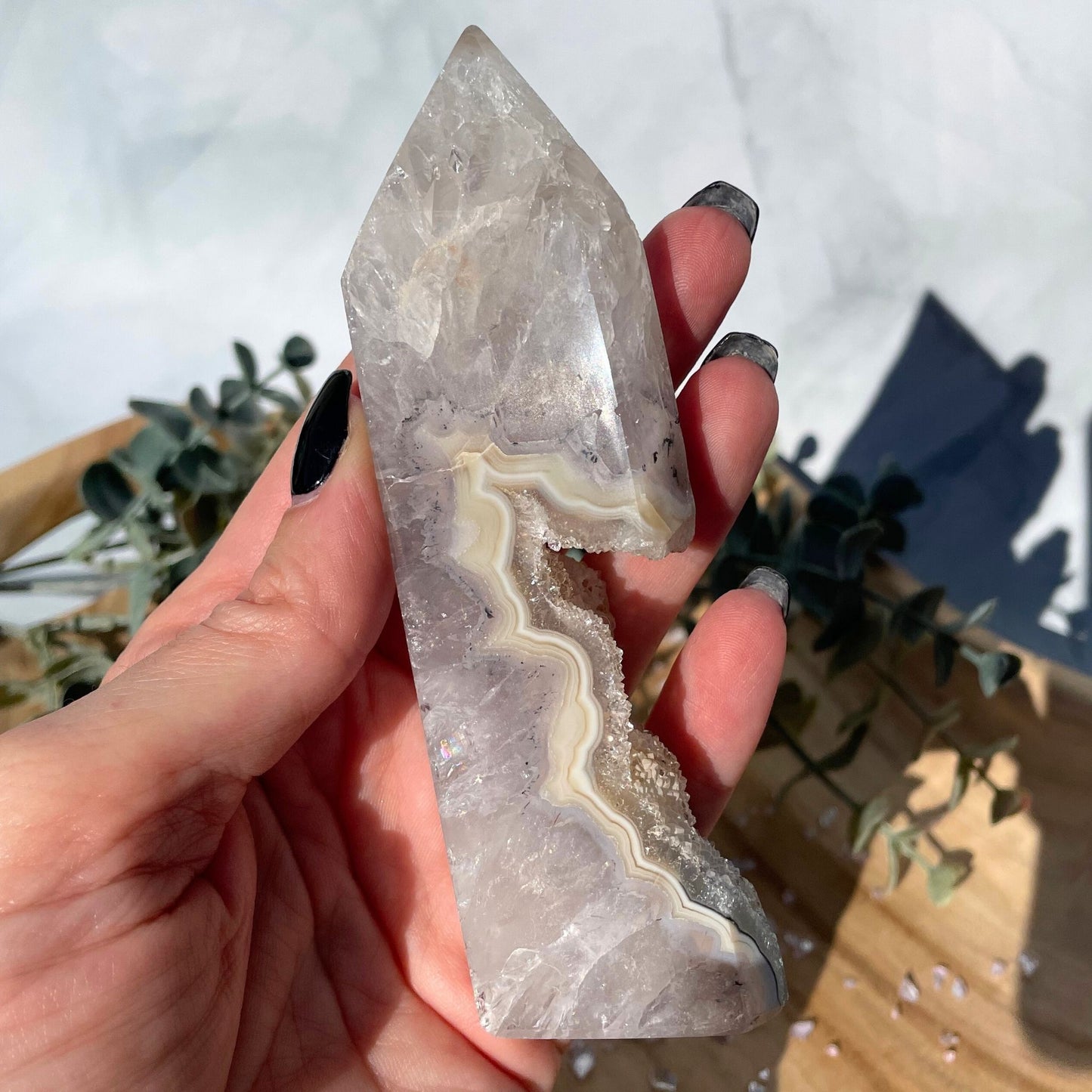 druzy agate tower