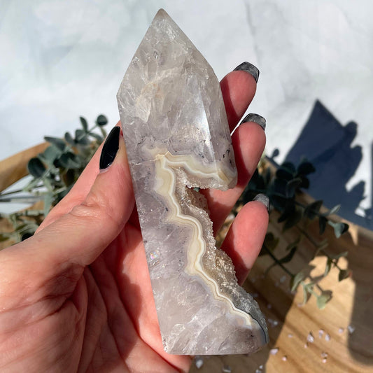 druzy agate tower