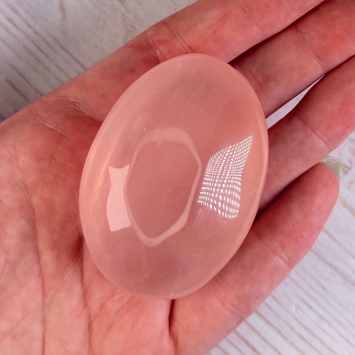 Rose Quartz Palm Stone - AA+ Grade | Option A