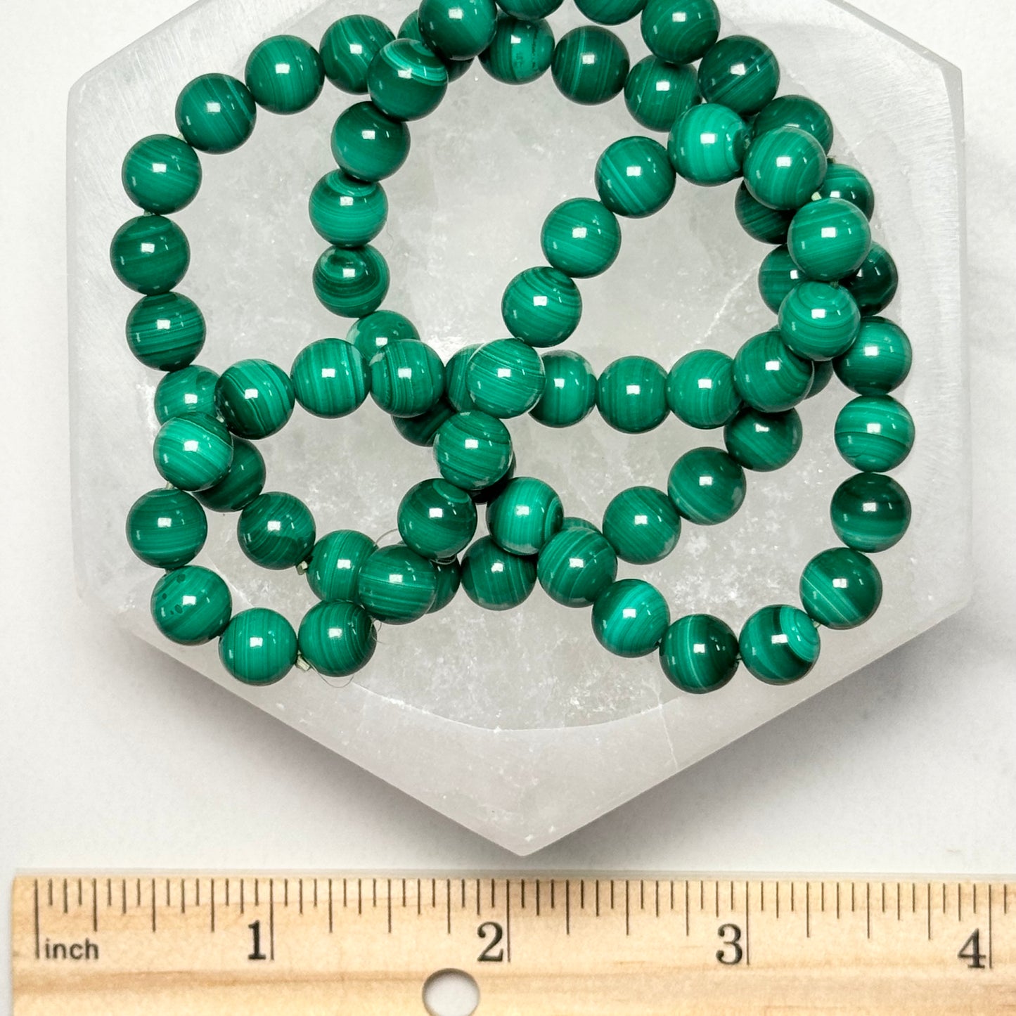 One (1) Malachite Bracelet (8mm Bead)
