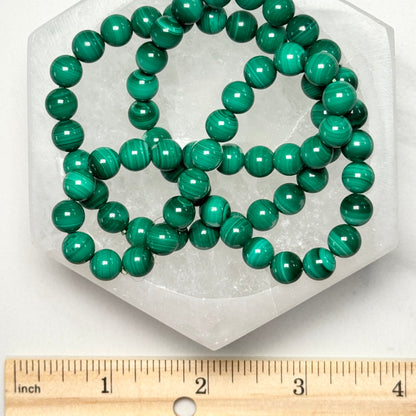 One (1) Malachite Bracelet (8mm Bead)