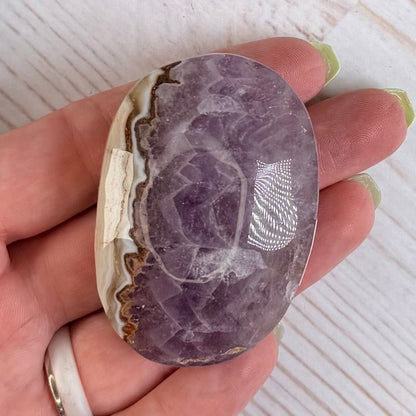 Crazy Lace Amethyst Palm Stone from Mexico | Option E