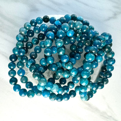 One (1) Blue Apatite Bracelet from Brazil
