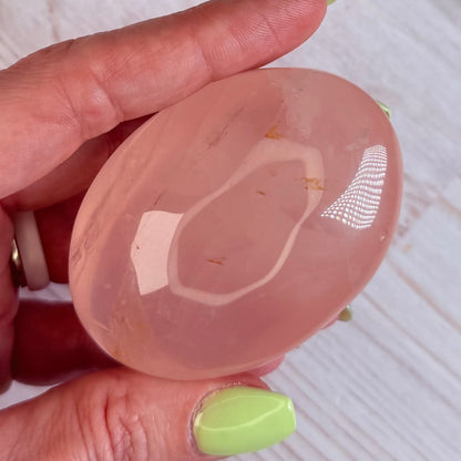 Rose Quartz Palm Stone - AA+ Grade | Option C