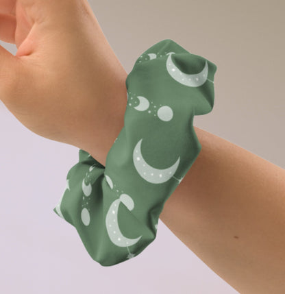 Sage Crescent Moon Scrunchie