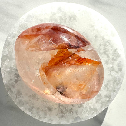 Fire Quartz Palm Stone | Option B