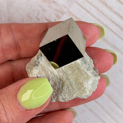 Cubic Pyrite on Marl Matrix – Navajún, Spain