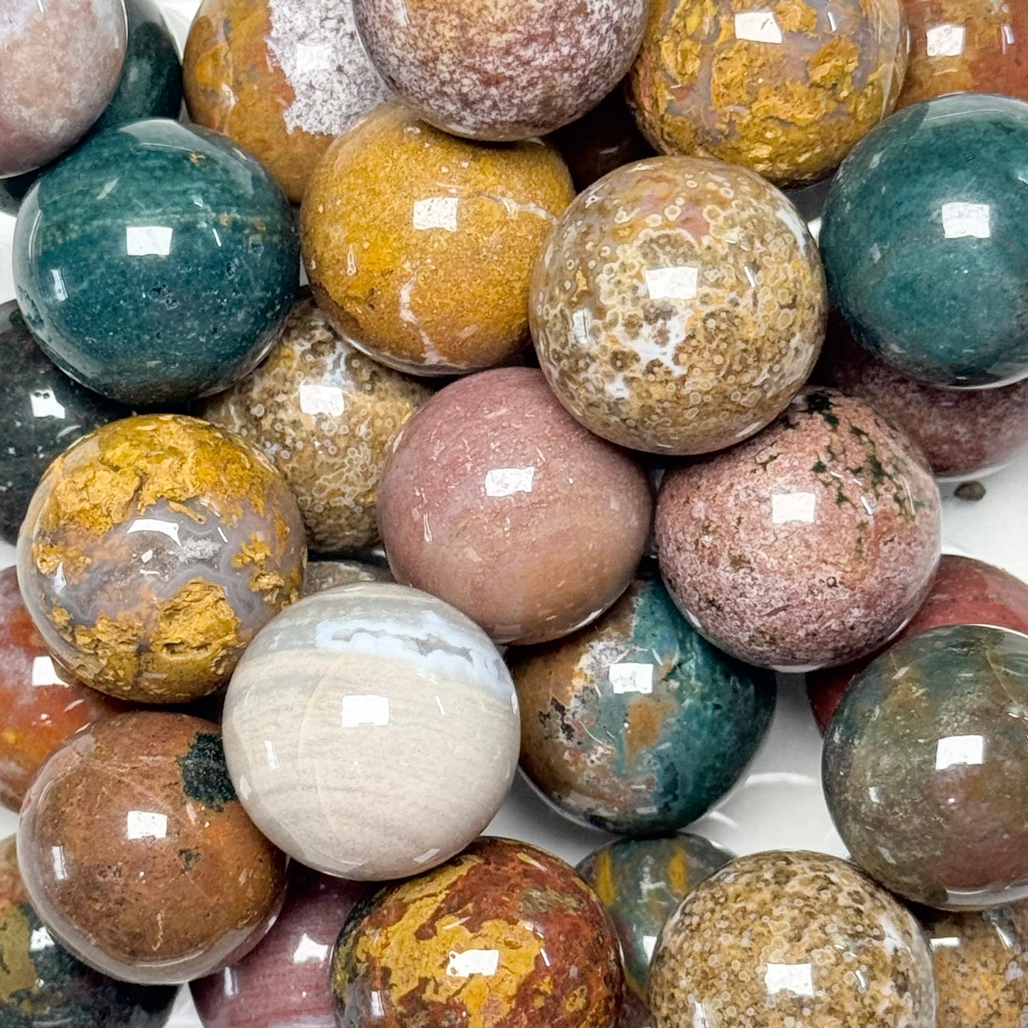 One (1) Beautiful Ocean Jasper Mini Sphere | Intuitive Select