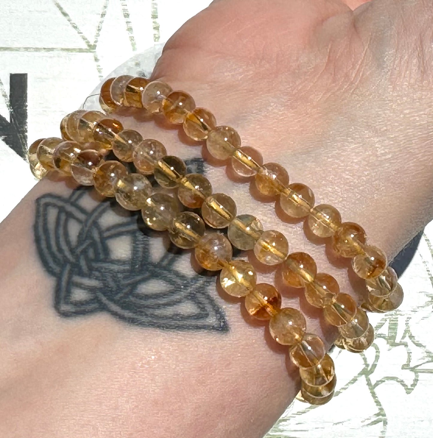 Citrine Bracelet from Brazil (6mm Bead)