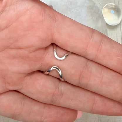 Stunning Lemurian Quartz Adjustable Silver Ring from Brazil