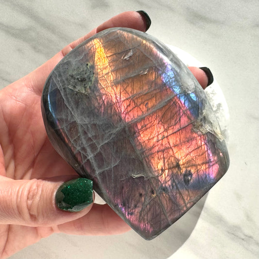 Gorgeous Sunset Flash Labradorite Freeform