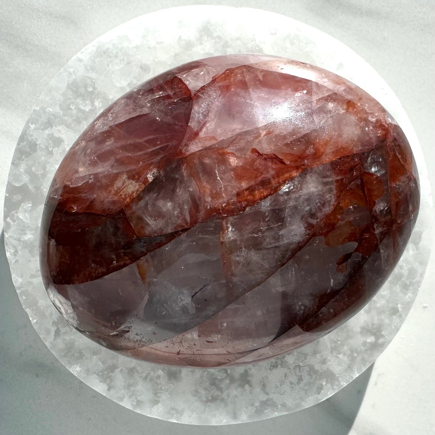 Fire Quartz Palm Stone A
