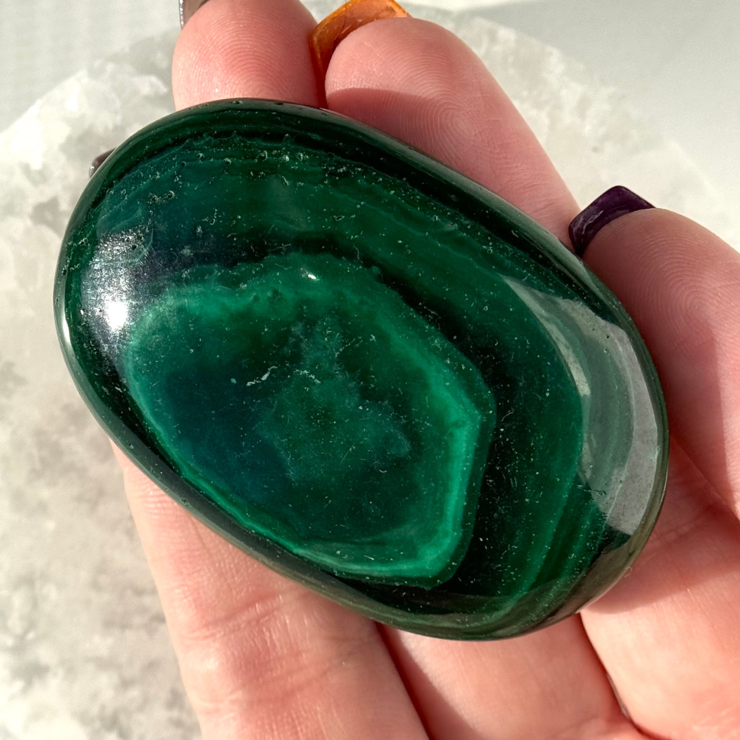 Malachite Palm Stone C