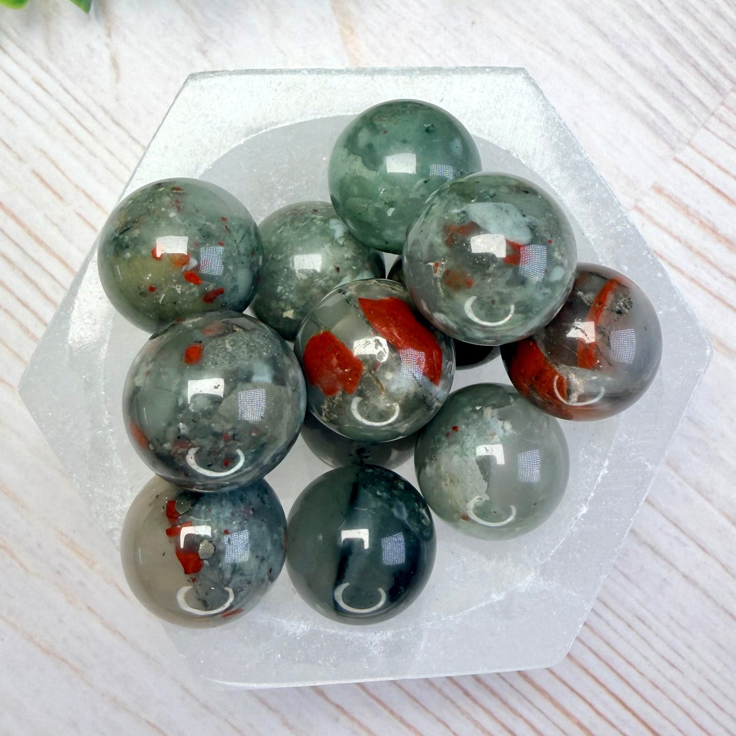 One (1) African Bloodstone Mini Sphere