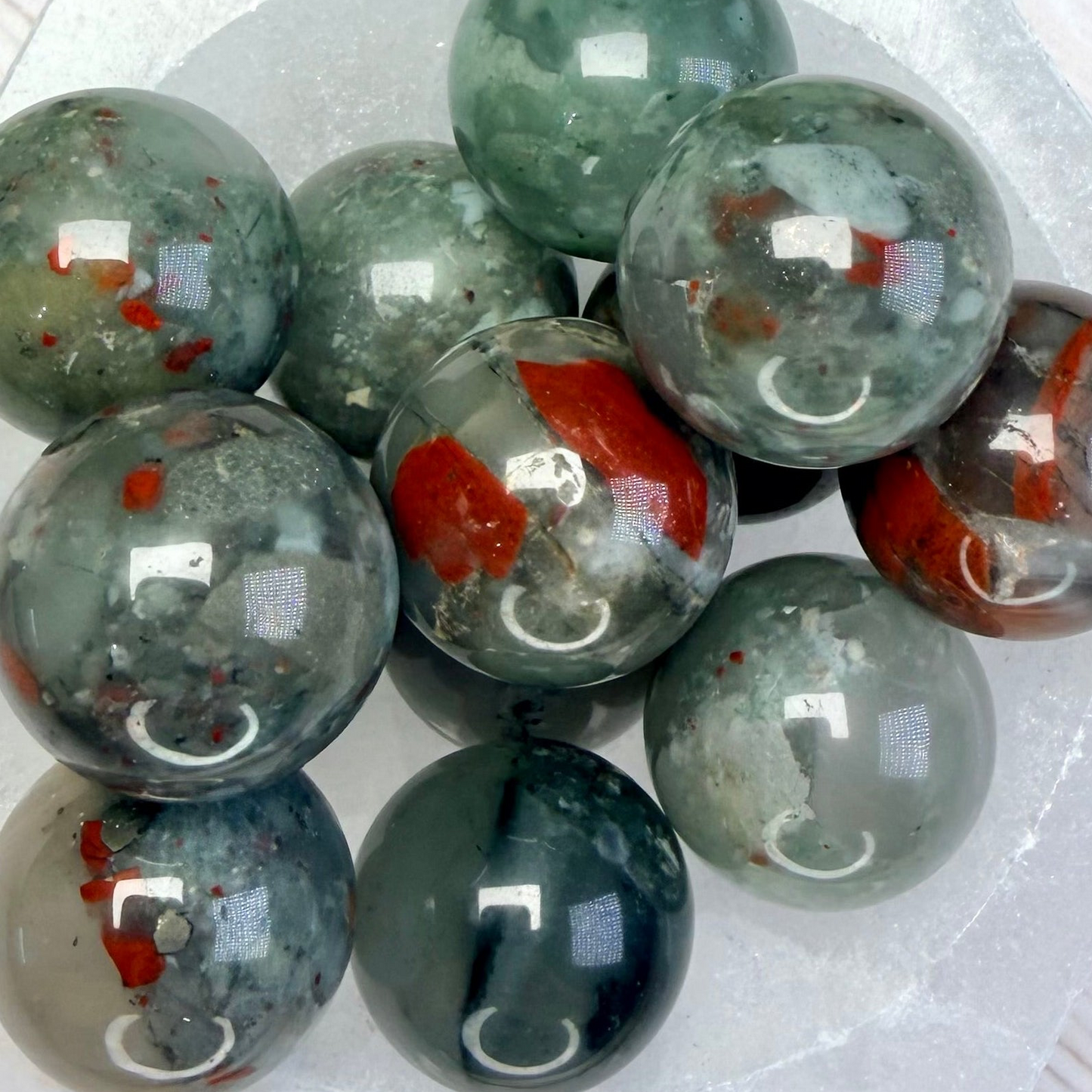 One (1) African Bloodstone Mini Sphere