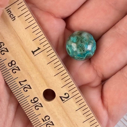 One (1) Phoenix Stone Ultra Mini Sphere - Turquoise, Chrysocolla & Malachite Blend
