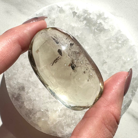 Beautiful High-Quality Citrine Palm Stone E