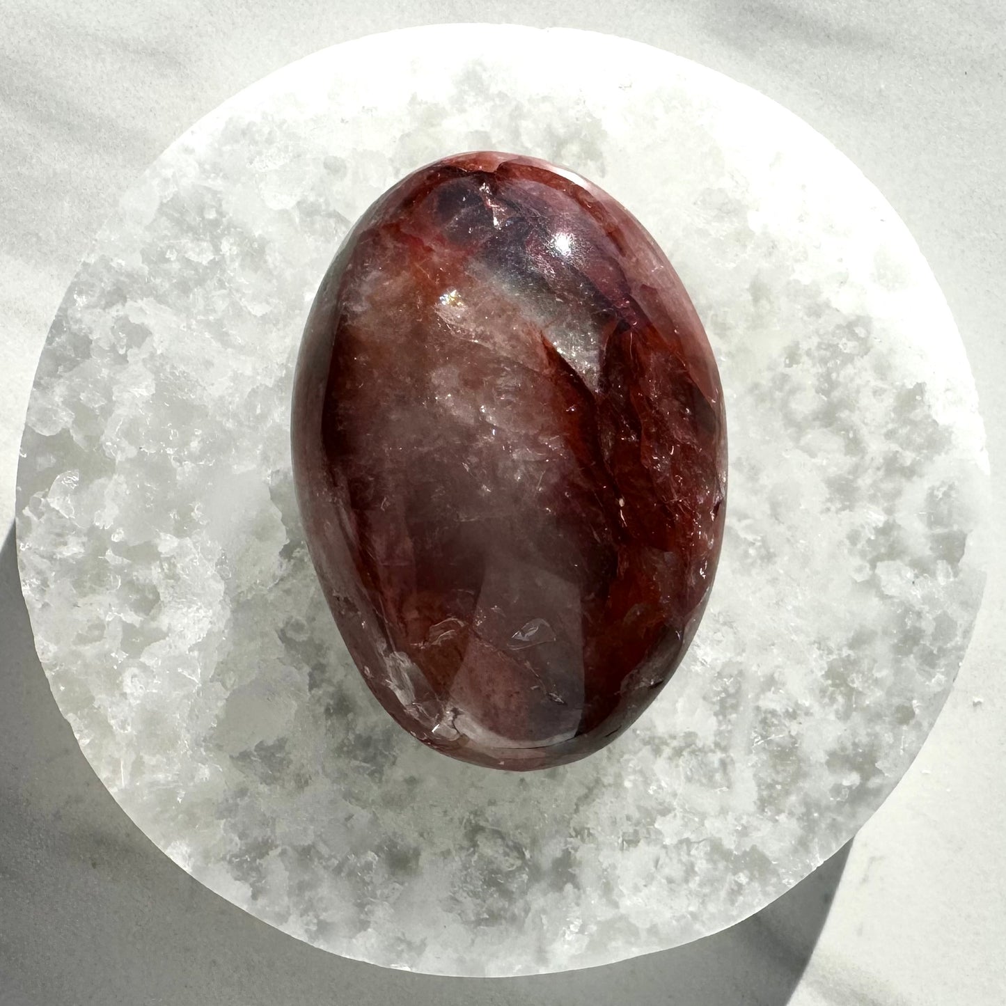 Fire Quartz Palm Stone D