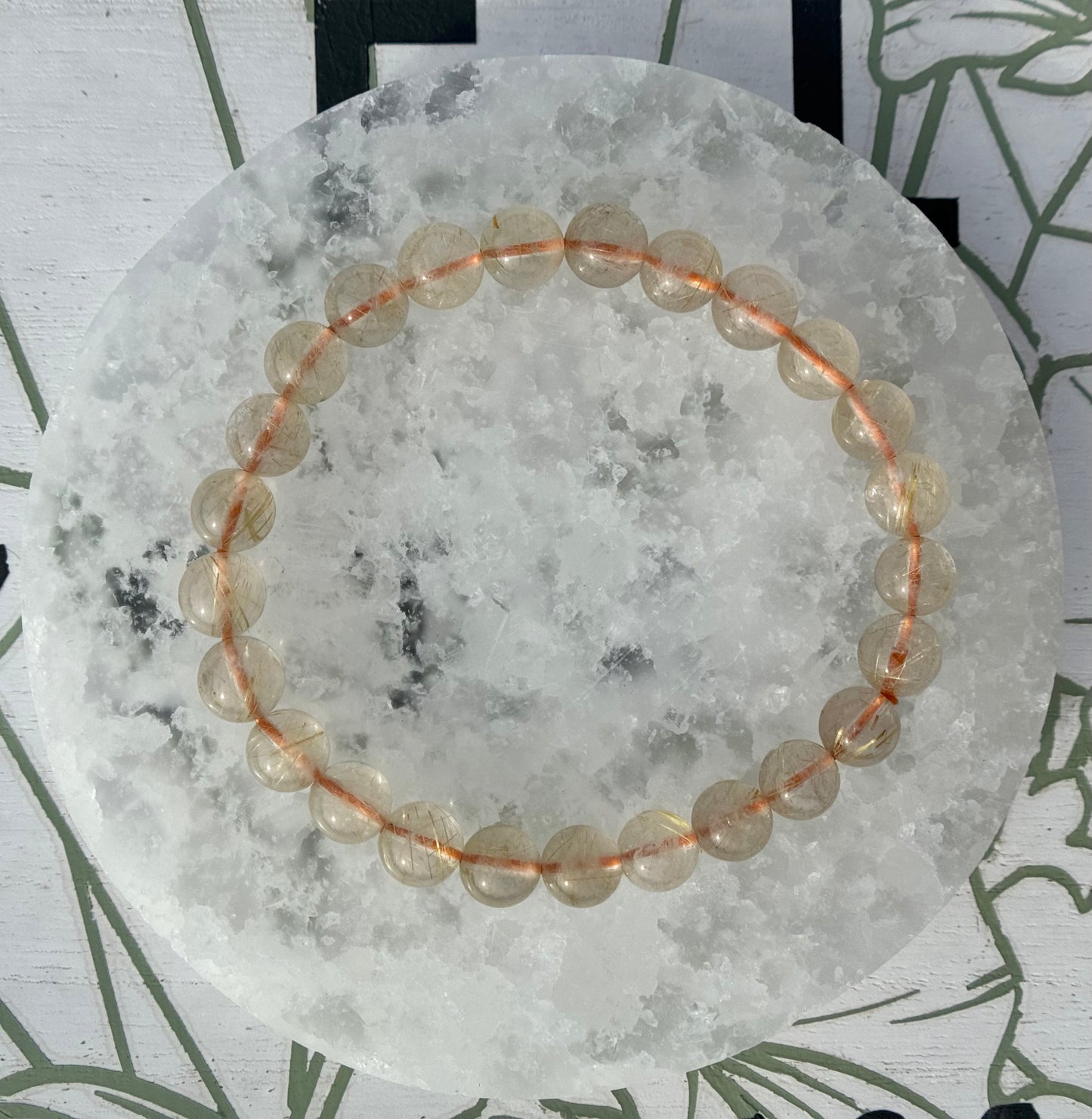 Golden Rutile Bracelets from Madagascar (8mm Bead)