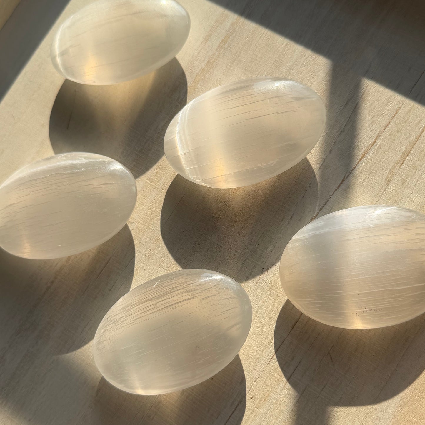 Selenite Palm Stone | Satin Spar | Selenite Crystal