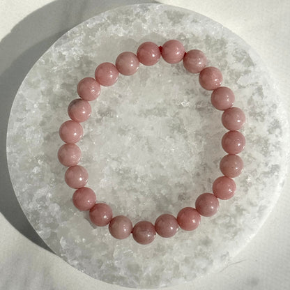 One (1) Pink Opal Bracelet (8mm Bead)