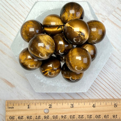 One (1) Golden Tiger Eye Mini Sphere
